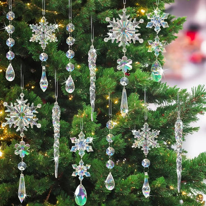 18pcs Crystal Christmas Tree Ornaments