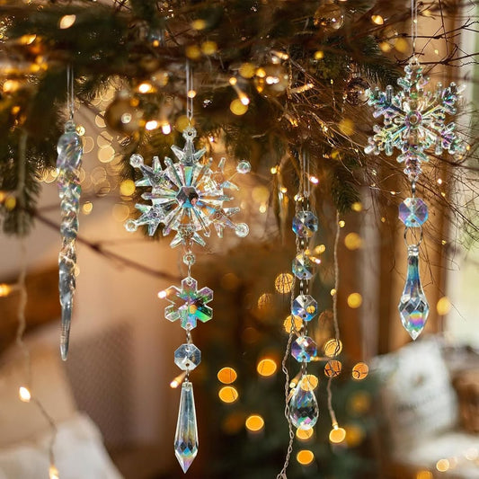 18pcs Crystal Christmas Tree Ornaments