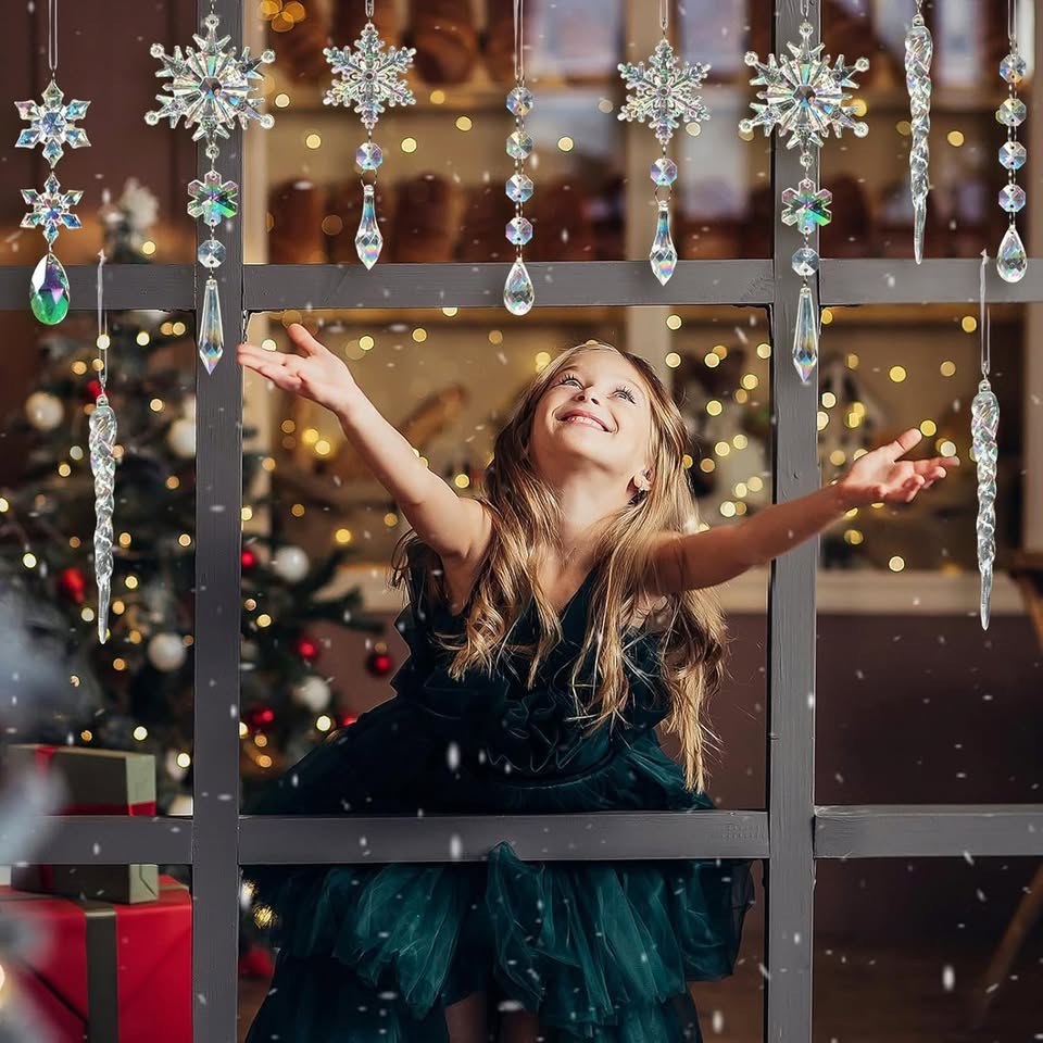 18pcs Crystal Christmas Tree Ornaments