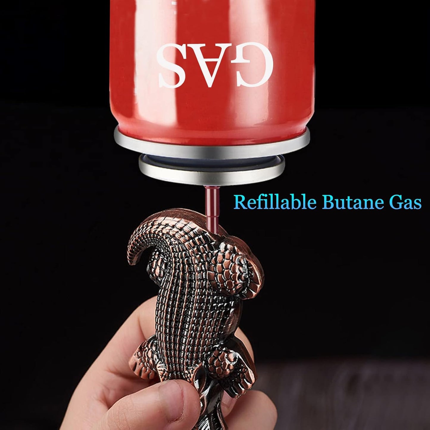 Unique Shape Crocodile Butane Lighter