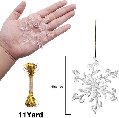 36PCS Crystal Christmas Tree Ornaments