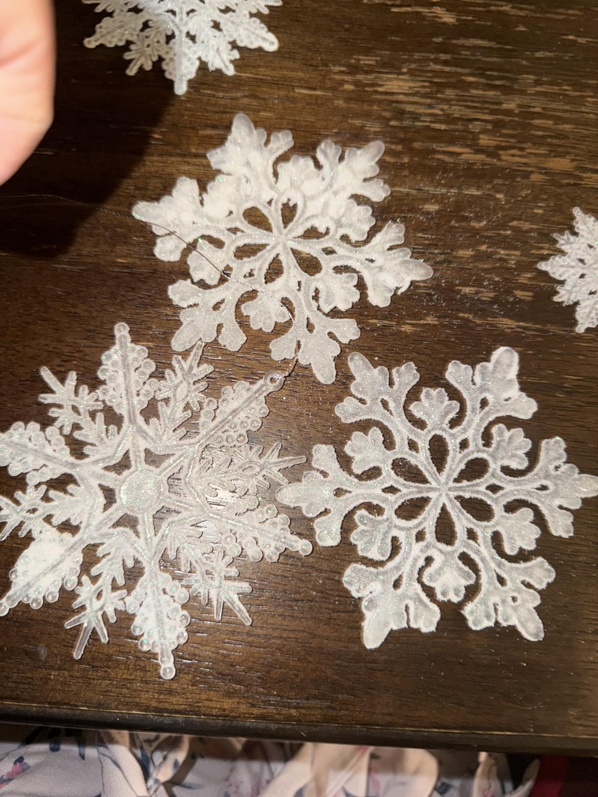 36 pcs White Snowflake Ornaments