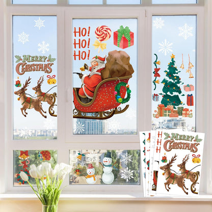 Christmas Party Decorations - Snowflake Window Clings Stickers for Glass