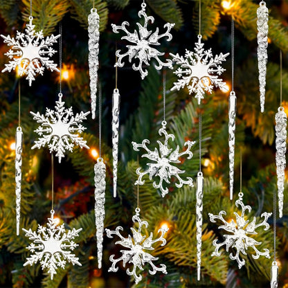 36PCS Crystal Christmas Tree Ornaments