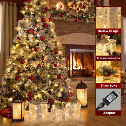 3 set Christmas Lighted Gift Boxes