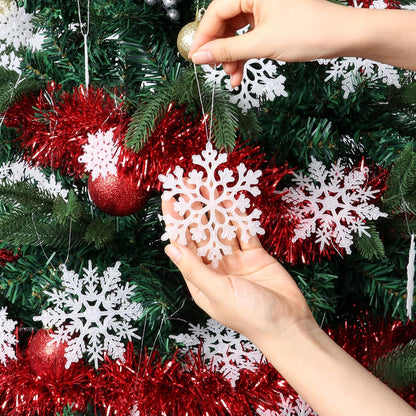 36 pcs White Snowflake Ornaments