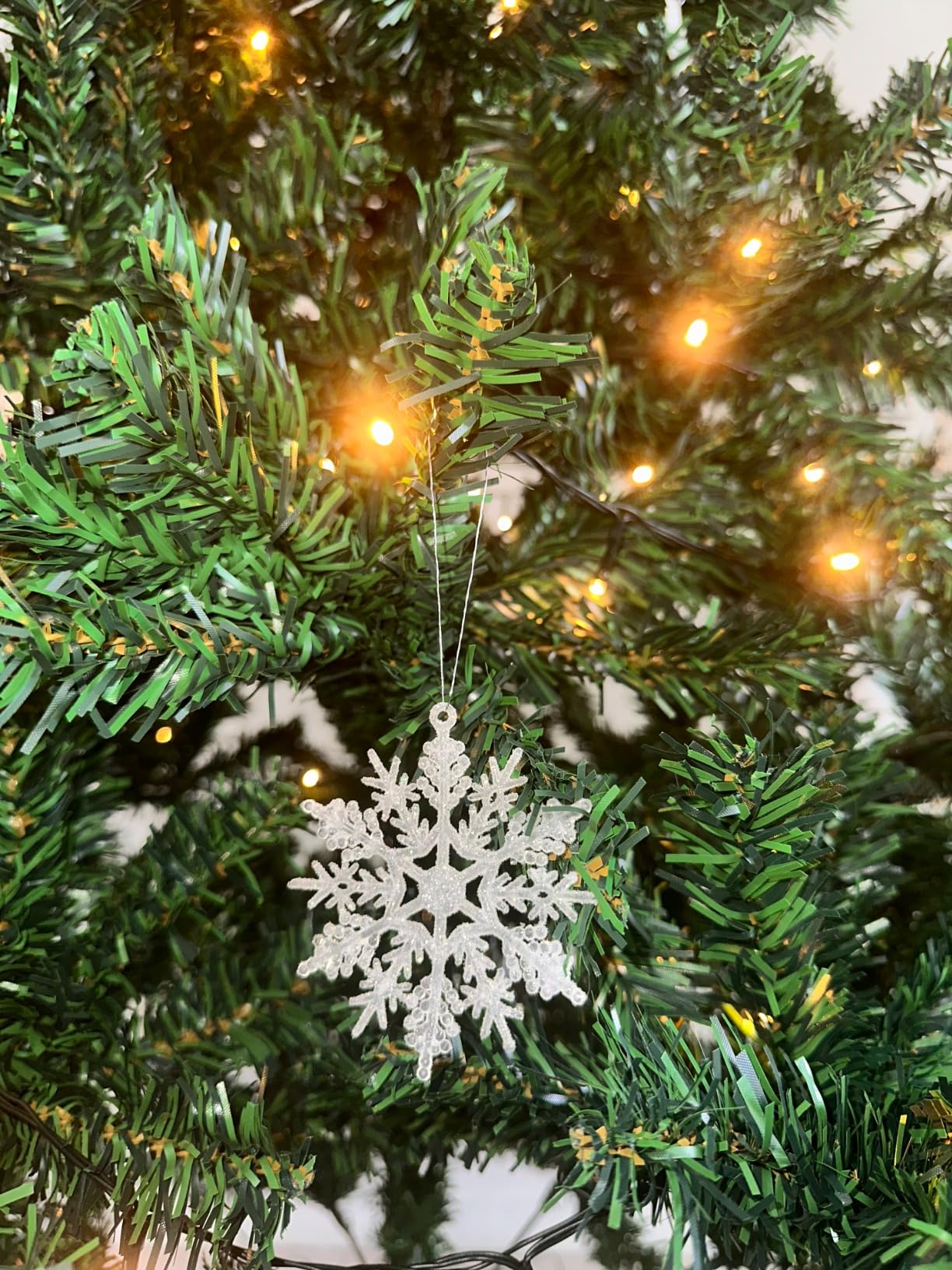 36 pcs White Snowflake Ornaments