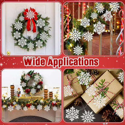 24PCS Snowflake Ornaments